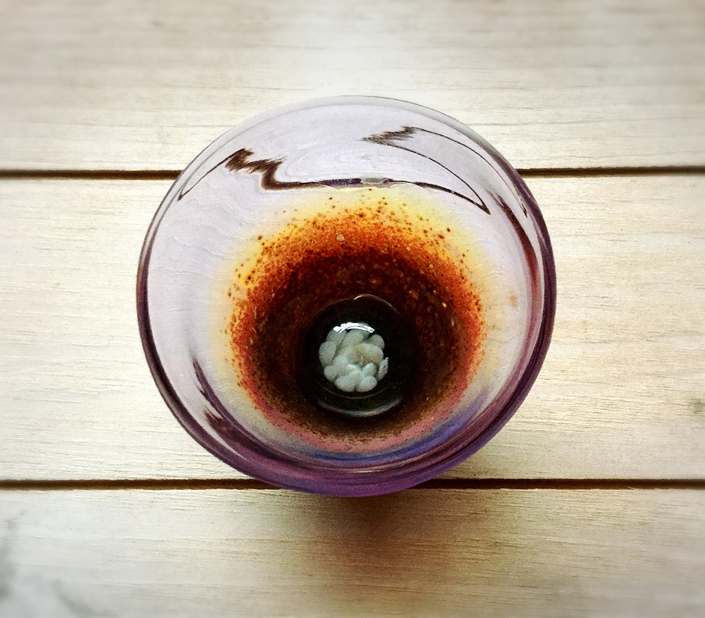 月下美人<昼夜変色/ピンク→水色> 日本酒 お猪口