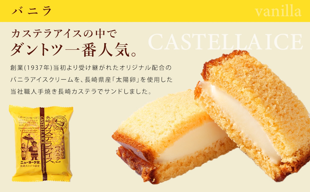 長崎カステラアイス6種計6個バニラ抹茶びわチョココーヒー苺