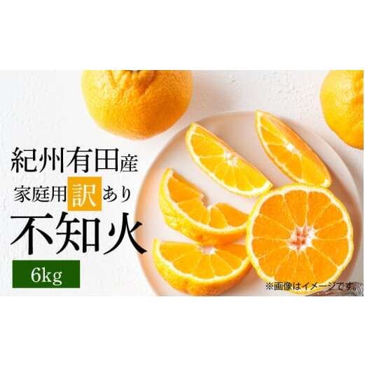 G7358_【2027年先行予約】紀州有田産 不知火 (しらぬい)【家庭用 訳あり】6kg デコポン フルーツ デザート 柑橘 果物 果実 みかん お取り寄せ 和歌山県 湯浅町 送料無料