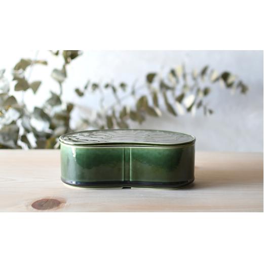 有田焼 織部釉 繭型蓋物【ARITAYAKI-STORE】 A20-441_イメージ2