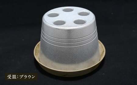 【受皿：ブラウン】 コンパクト 傘立て （ロゴあり） 傘 カサ 傘立 アルミ製 かさたて かさ立て 傘たて ロゴ 受け皿 シンプル 倒れにくい カフェ サロン 高級感 安定感 業務用 家庭用 静岡 菊