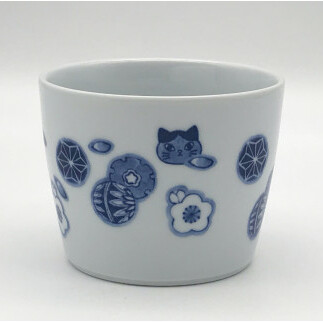 有田焼 猫部カップ 5個セット・花てまり柄 有田テラス ネコ ネコ好き かわいい プレゼント ギフト 食器 A10-257_イメージ4