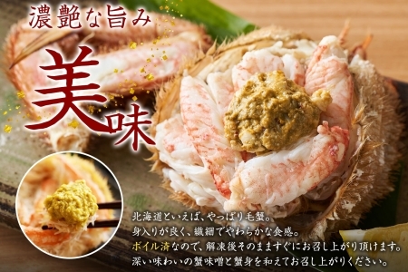 カニ 蟹 毛蟹 2尾 計800g前後 食べ方ガイド・専用ハサミ付 カニ かに 蟹 海鮮 ボイル カニ 蟹 海鮮  魚介 北海道 3357