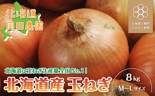 【先行予約 令和8年10月上旬発送】北海道産玉ねぎ8kg お手頃サイズ 甘くておいしい！【 ふるさと納税 人気 おすすめ ランキング 玉ねぎ オニオン 岡田農場 北海道産 北海道 七飯町 送料無料 】 NAZ007