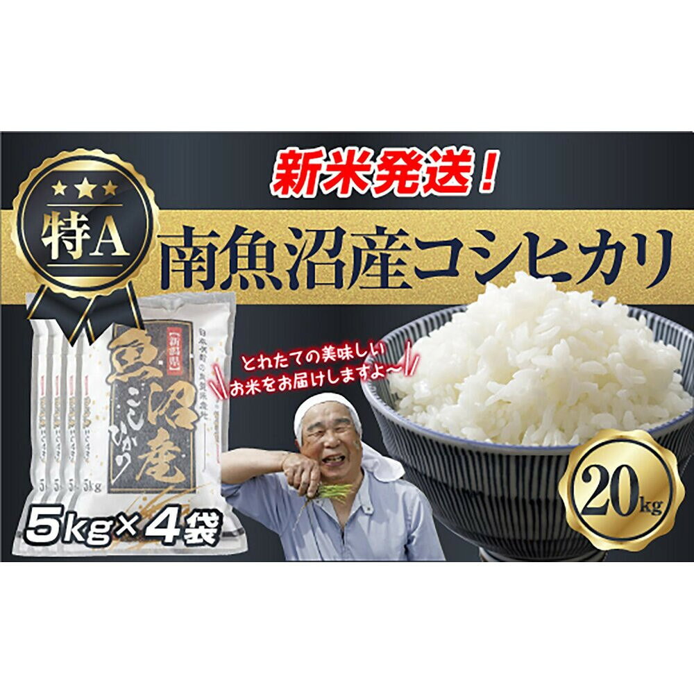 【ふるさと納税】【令和8年産　新米予約】新潟県 南魚沼産 コシヒカリ お米 5kg×4袋 計 20kg 精米済み（お米の美味しい炊き方ガイド付き） お米 こめ 白米 こしひかり 食品 人気 おすすめ 魚沼 南魚沼 南魚沼市 新潟県産【2026年10月中旬より1ヶ月以内に順次発送予定】