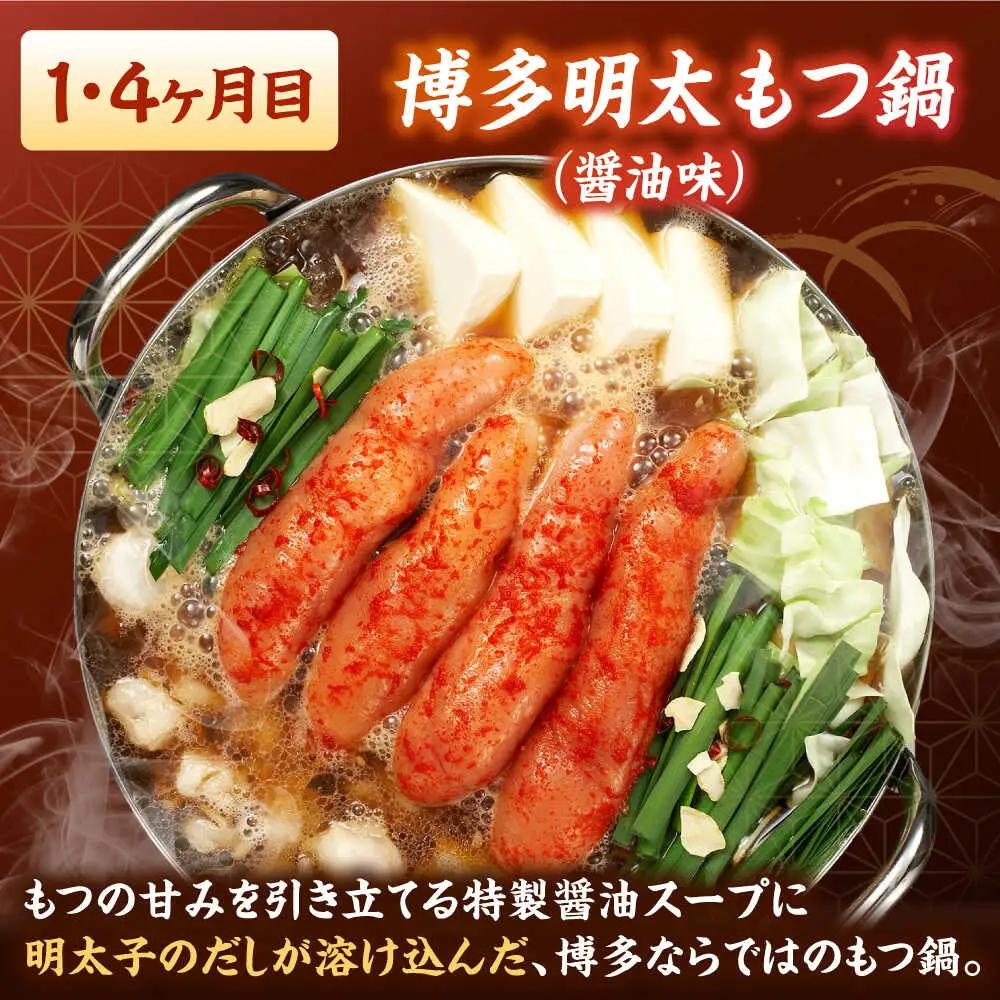 【全6回定期便】 【牛もつ2倍！】【ご家庭用】もつ鍋3種定期便（明太・味噌・醤油）3人前 桂川町/株式会社 海千 [ADAR040] もつ鍋 鍋セット 定期便
