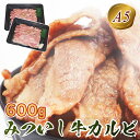 【ふるさと納税】 北海道産 黒毛和牛 みついし牛 A5 カルビ 計 600g ( 300g × 2パック )和牛 ブランド牛 ブランド 牛肉 牛 肉 ビーフ 冷凍 北海道 新ひだか町