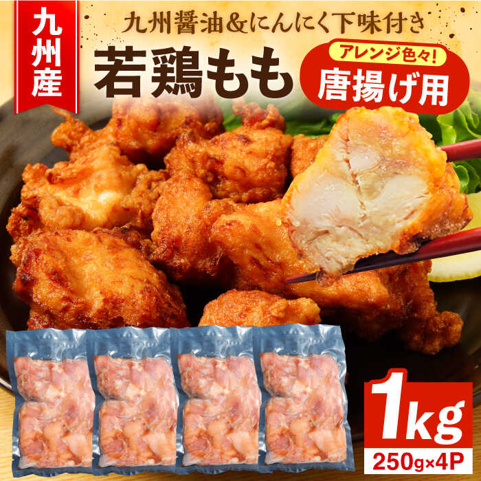 【ふるさと納税】お肉屋の唐揚げ 1kg 九州産若鶏モモ肉・ニンニク使用《豊前市》 【くり助】鶏肉 からあげ おかず モモ 揚げ物 小分け[VAJ012] 12000円