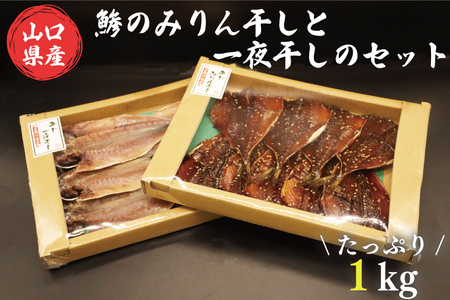 (10112)山口県産 鯵のみりん干しと一夜干しのセット たっぷり 合計1㎏ アジ開き みりん あじ