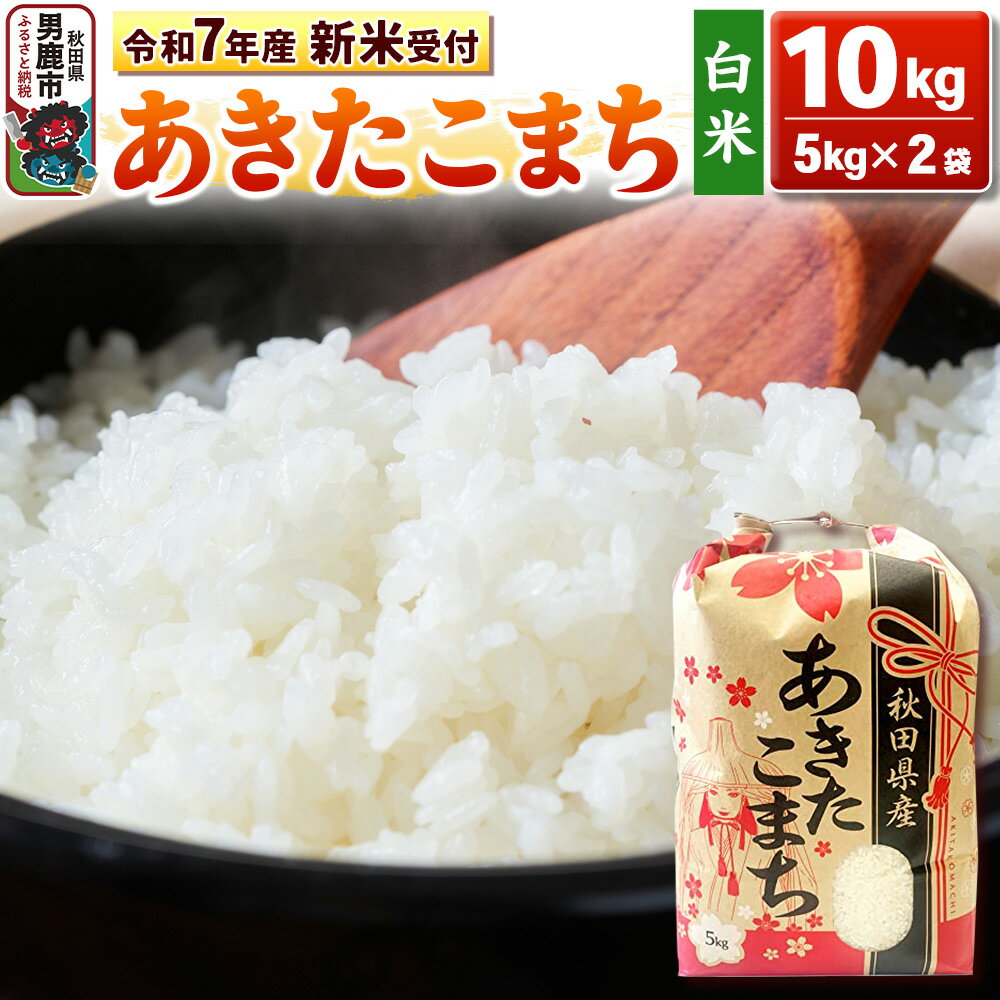 【ふるさと納税】《令和7年産 新米先行受付中》【白米】秋田県産 あきたこまち 10kg（5kg×2袋）秋田県 男鹿市 こまちライン