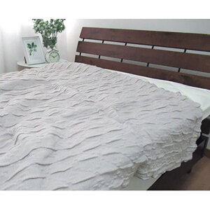 ＜シングルサイズ＞あったかコットン　ふわふわ ブランケット　グレー　20012　GY