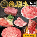 【ふるさと納税】発送月が選べる！ 飛騨牛 定期便 全6回 約4.22kg 4人前 すき焼き しゃぶしゃぶ ステーキ 焼肉 BBQ ロース カタロース ロースステーキ モモ カタ 贅沢 贈り物 6ヶ月 定期 おすすめ 選べる 人気 飛騨 ブランド牛 肉のひぐち