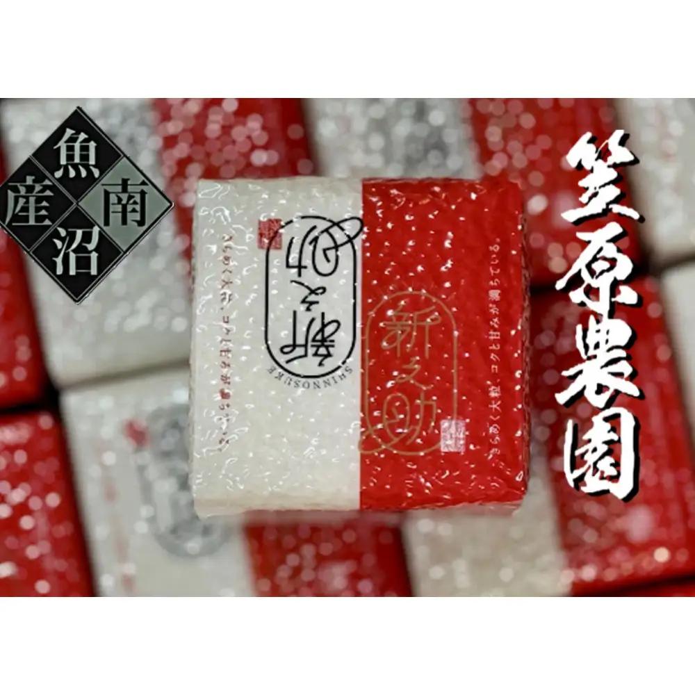 【令和７年産】南魚沼産 笠原農園米 新之助　２合真空パック２０個