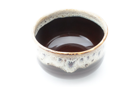 【波佐見焼】Folk Design 野点抹茶碗 飴釉白唐津流し 1点【玉有】[IE51]