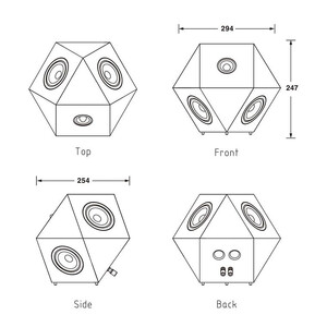 AE-01 14面体スピーカー"sight"ボグオーク仕上げ