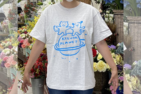 【ちえちひろオリジナルTシャツ（サイズL）】動物愛護団体 絆プラネット 保護猫活動 SDGs 愛 佐賀県 鹿島市 B-428