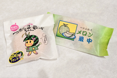 [つがーるちゃん最中]＆[メロン最中] 計11個 ミックスセット｜和菓子 青森 りんご 舐瓜  [0786]