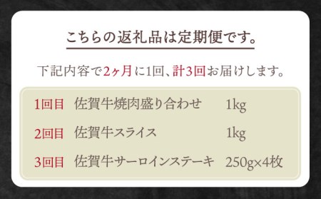 【全3回定期便】【隔月発送】佐賀牛 極上定期【田中畜産牛肉店】佐賀牛 牛肉 黒毛和牛 佐賀牛 牛肉 ステーキ 佐賀牛 牛肉 スライス 佐賀牛 牛肉 焼肉  佐賀牛 牛肉 しゃぶしゃぶ 佐賀牛 牛肉 鍋