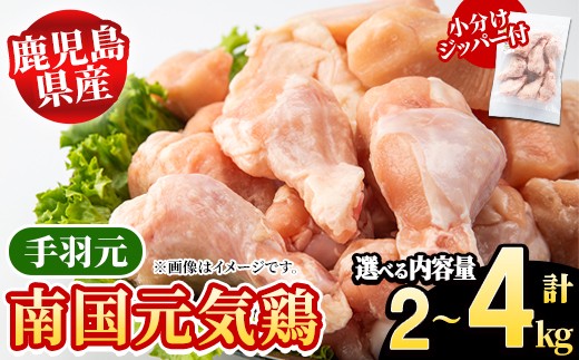 
            ＜内容量が選べる！＞鹿児島県産！南国元気鶏 手羽元(計2～4kg) 国産 九州産 鹿児島産 鶏肉 手羽元 小分け 弁当 おかず 唐揚げ 焼き鳥 Dセット【さるがく水産】
          
