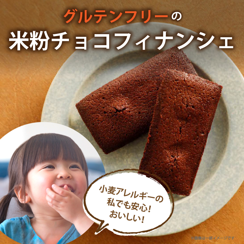 【2週間以内発送】≪グルテンフリー≫米粉のチョコフィナンシェ(計5個)_T038-013【スイーツ お菓子 国産 人気 ギフト 食品 菓子 贈り物 お土産 デザート 加工品 送料無料 プレゼント】