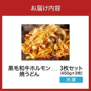 黒毛和牛ホルモン 焼うどん 450g×3枚入り