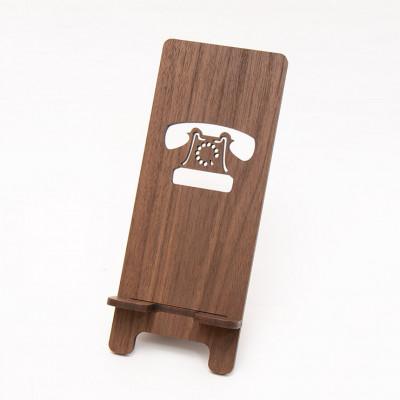 ふるさと納税 大木町 【国産/雑貨】スマホスタンド009 高さ約19cm《ウォールナット色》(大木町)CK097