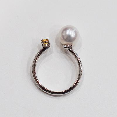 ふるさと納税 天草市 真珠 リング 7.5mm - 8mm ホワイトピンク シトリン (D:11号)_S085-473 |  | 02