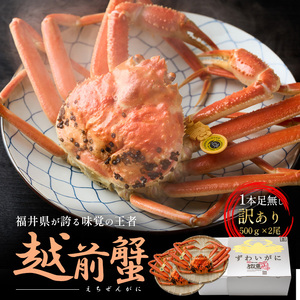 【訳あり】 越前ガニ 500g以上 2杯 脚折れ カニ 越前ガニ