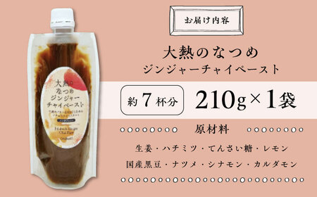 大熱のなつめジンジャーチャイペースト ノンカフェイン 黒豆 小袋210g　広島県福山市/TABEL株式会社　生姜なつめチャイペースト チャイペースト ジンジャーペースト インスタントチャイ チャイの素