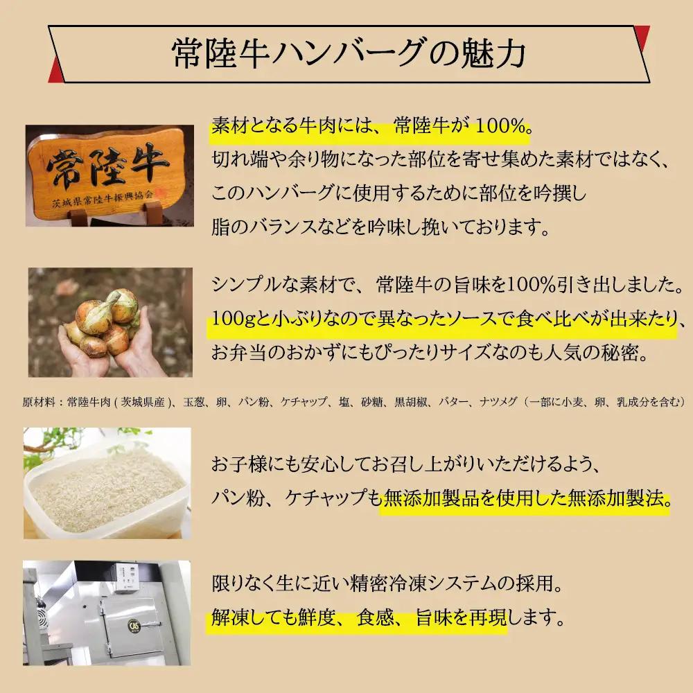 ハンバーグ 無添加 常陸牛 100g 8個 セット 肉のイイジマ（DU-5）