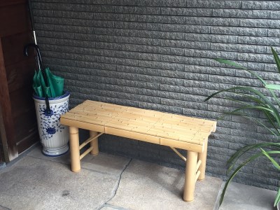 竹製ベンチ 床几（しょうぎ） スツール＜京竹工芸＞◇