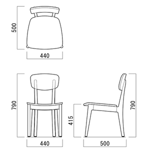 【八木沢木工】LEAF dining chair (リーフダイニングチェア)（BR-115）
