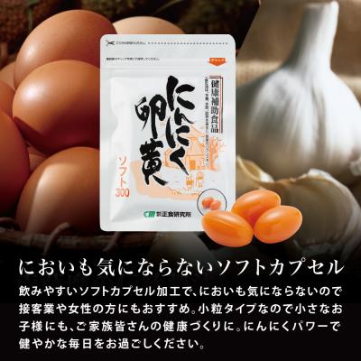 ふるさと納税 南さつま市 【健康補助食品】にんにく卵黄ソフト300(62粒入り×3袋) 正食研究所 |  | 01