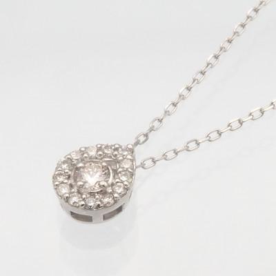ふるさと納税 昭和町 PT900/PT850 0.14ct ダイヤモンド ペンダントネックレス　HH-019718 |  | 01