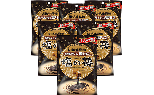 UHA味覚糖 塩の花 焦がしミルクと塩チョコ 6パック入り キャンディ お菓子 あめ アメ飴 菓子 食品 F25R-145