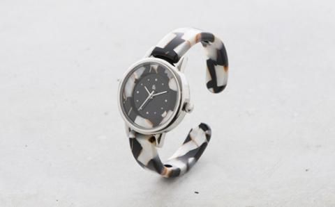 『IGATTA COLLETTI☆ バングルウォッチ・レディース』 ホワイトモザイク