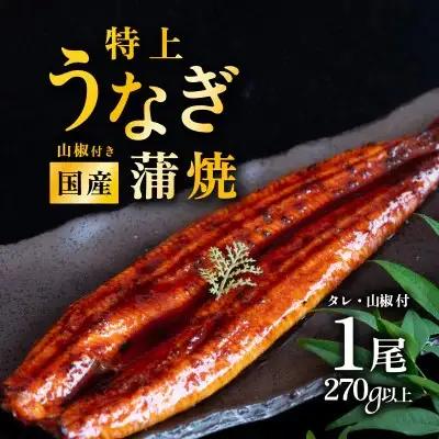 うなぎ 国産 蒲焼き 1尾 270g 特上ウナギ 8月発送