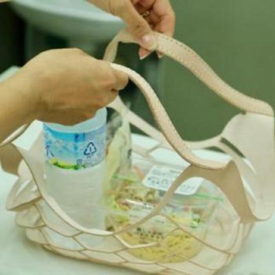 ふるさと納税 川崎市 SKLO 持ち手のカラーを選べる!床革のテイクアウトBAG【Camel】 |  | 02