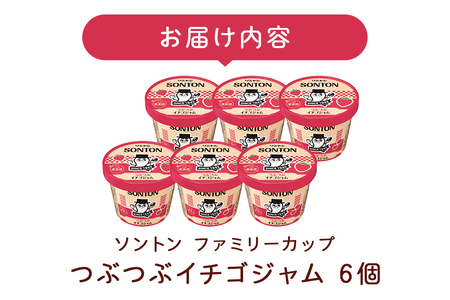 ソントン ファミリーカップ つぶつぶイチゴジャム 130g×6個入 G13-006