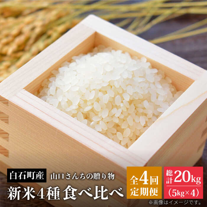 【令和7年8月以降発送】【全4回】新米4種 食べ比べ 特別栽培米 定期便 各回5kg 山口さんちの贈り物【y'scompany】 [IAS012]