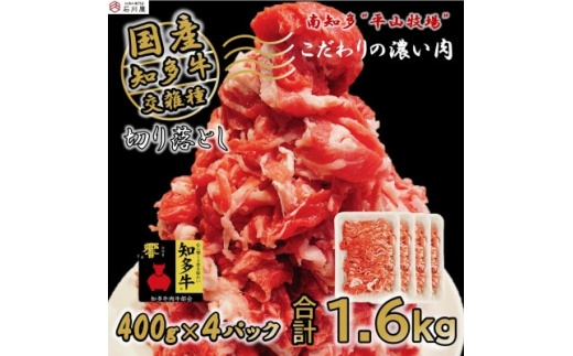 
牛肉 切り落とし 400g×4P 計1.6kg (10人前) 知多牛 響【1419845】
