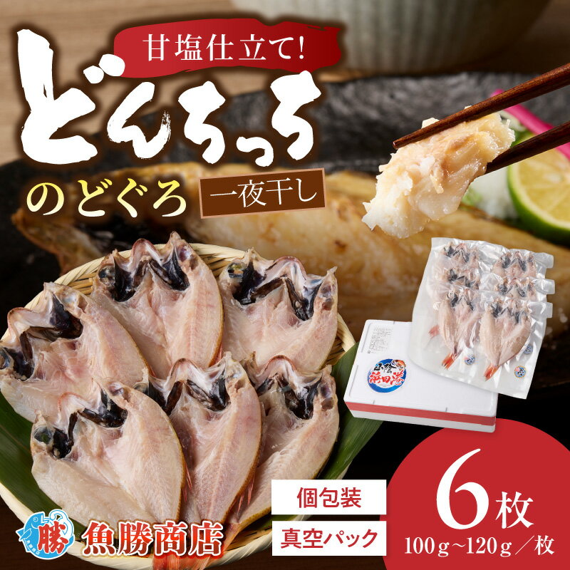 【ふるさと納税】【どんちっちブランド】のどぐろ一夜干し（100g～120gx6枚）一夜干し おつまみ ブランド魚 アカムツ 国産 ふるさと納税 のどぐろ【136_1979】