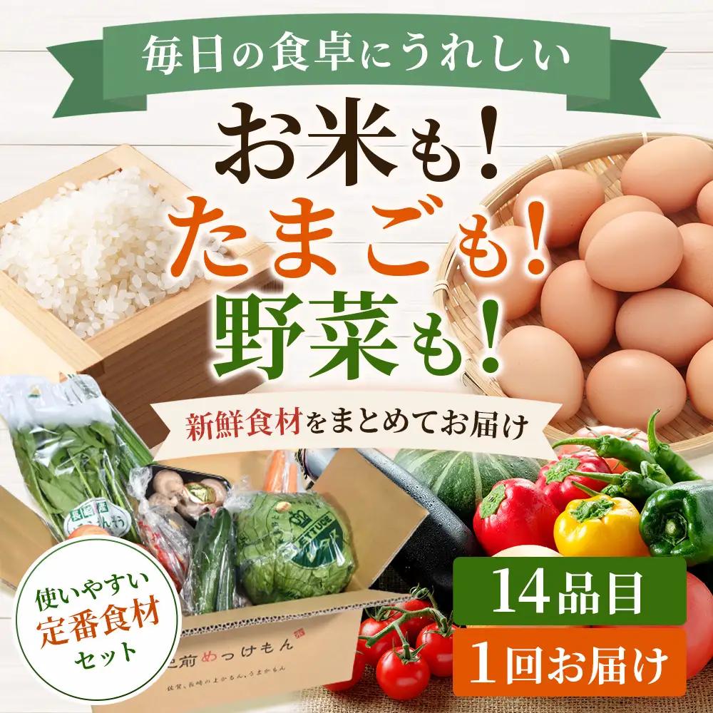  肥前の国の農産物大満足セット 【 野菜 卵 米 果物 新鮮 セット 詰め合わせ 産地直送 肥前 】B-306
