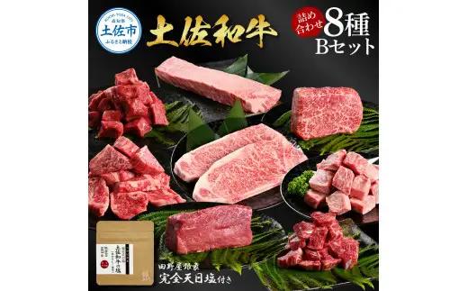 土佐和牛 詰め合わせ8種 Bセット（田野屋銀象完全天日塩付き） 高知県土佐市 【株式会社LATERAL】 [BQAU067]