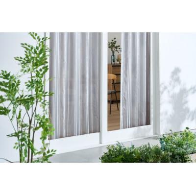 ふるさと納税 蒲郡市 遮熱UVカットレースカーテン波模様 掃き出しワイド窓用M-M150×183cm2枚組_【G0757】 |  | 01