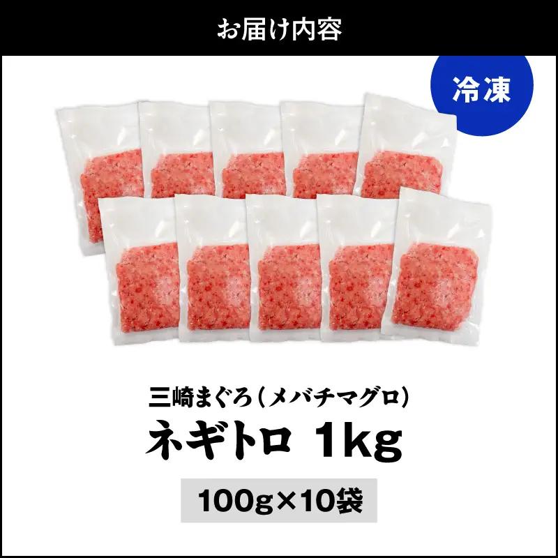 ＜三崎まぐろ ネギトロ 1kg＞便利な小分け 10食分 M070-011 ねぎとろ マグロ まぐろ