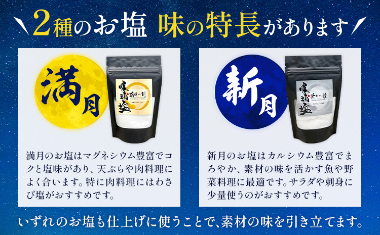 千葉県 勝浦市 満月の刻 100g と 新月の煌 100g 各5袋 セット 【配送不可地域あり】 《30日以内に出荷予定(土日祝除く)》 塩 勝浦塩 調味料