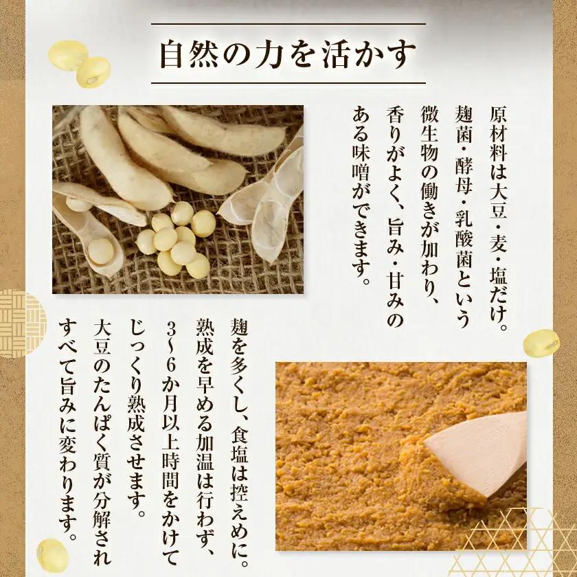 都城在来大豆みやだいず使用「はじめみそ」4kg≪みやこんじょ快速便≫〔12-G801-R〕_ (都城市) はじめみそ 麦味噌 都城産 みやだいず使用 在来大豆 1kg×4個 生味噌
