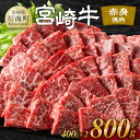 【ふるさと納税】 宮崎牛赤身焼肉 800g (400g×2) - 肉 牛肉 黒毛和牛 宮崎県産牛 九州産牛 国産牛 宮崎県産 九州産 国産 赤身 焼肉 ウデ モモ 送料無料 E11120