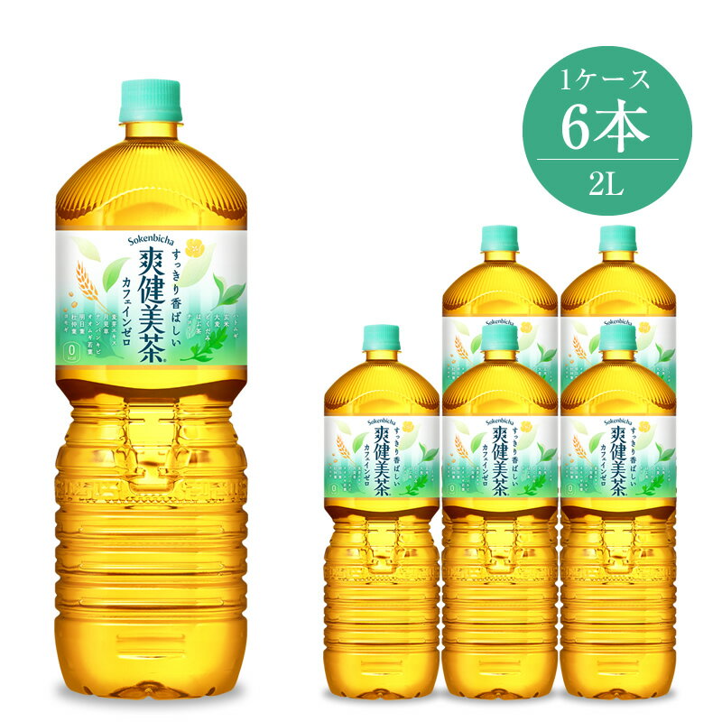 【ふるさと納税】お茶 爽健美茶 2L×6本セット【配送不可地域：北海道・九州・沖縄・離島】【コカ・コーラ お茶 ペットボトル 飲料 お茶 健康 爽健美茶 2L×6本セット ノンカフェイン 日常使い 防災 海老名市 】